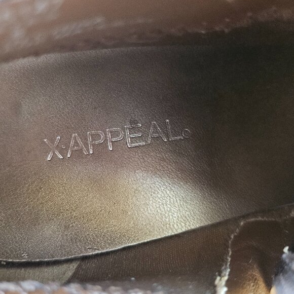 Xappeal Women's Booties Boots Brown Chunky Heeled Rugged Shooties 8 - Picture 16 of 16